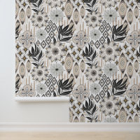 Formes Abstraites Boho Gris & Blanc