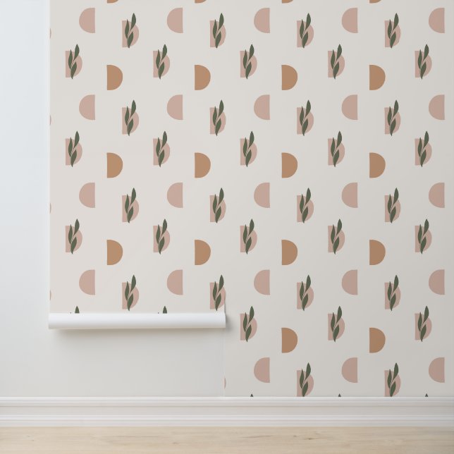 Papier Peint Formes Abstraites Boho modernes (Application)