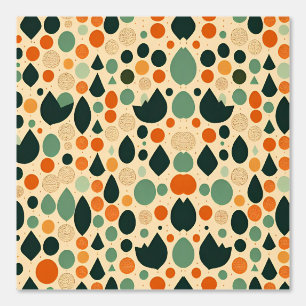 Papier Peint Formes géométriques rétro Motif dans les tons de l
