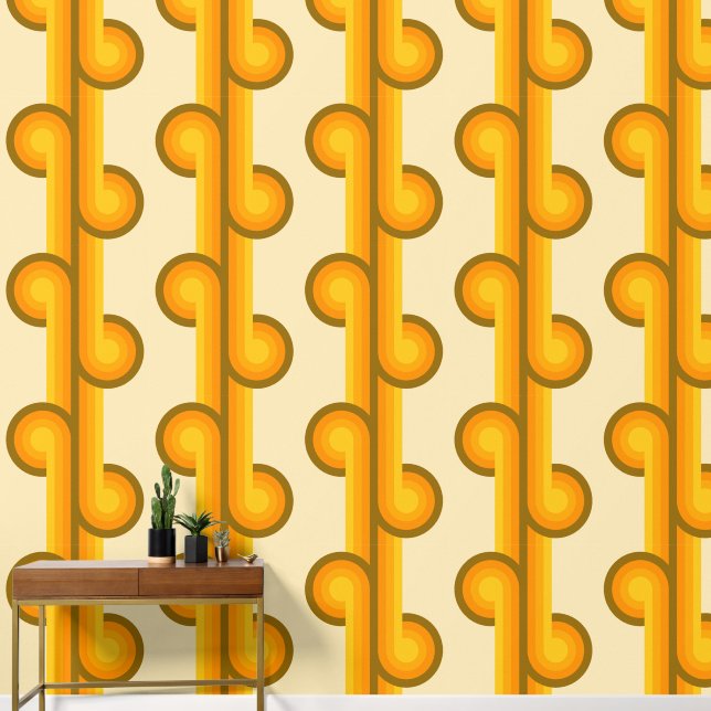Papier Peint Formes géométriques solides rétro motif 2 (Couloir)