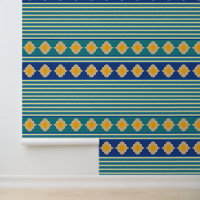 Formes marocaines jaunes, rayures vertes horizonta