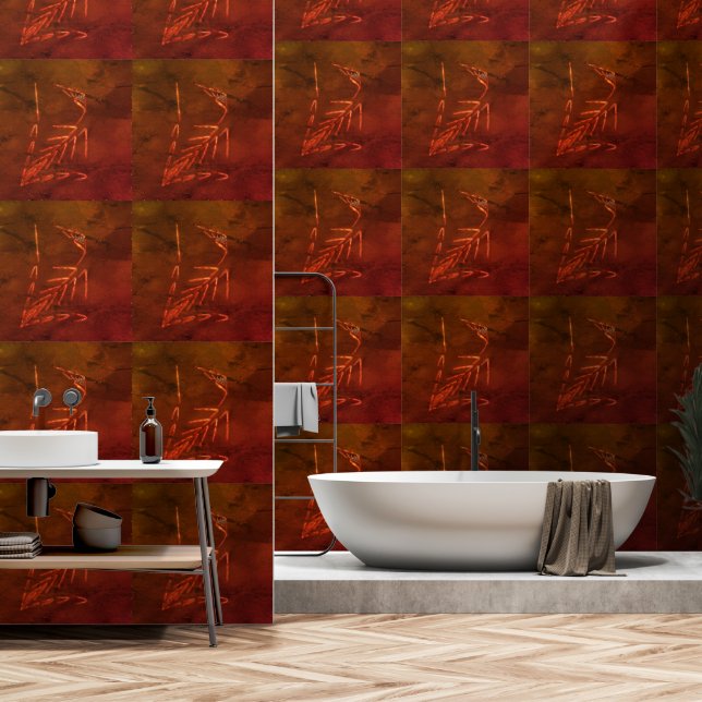 Papier Peint Fossile Jurassique (Salle de bain)