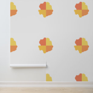 Papier Peint Four Corners Orange Yellow Peach