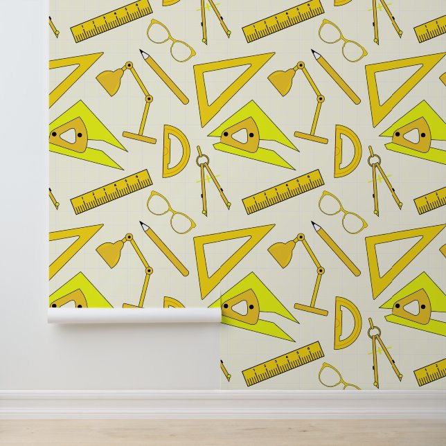 Papier Peint Fournitures de dessins d'architecture de bureau d' (Application)