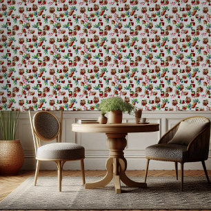 Papier Peint Fraise Rouge Bleu Berry Très doux Fruit d'été