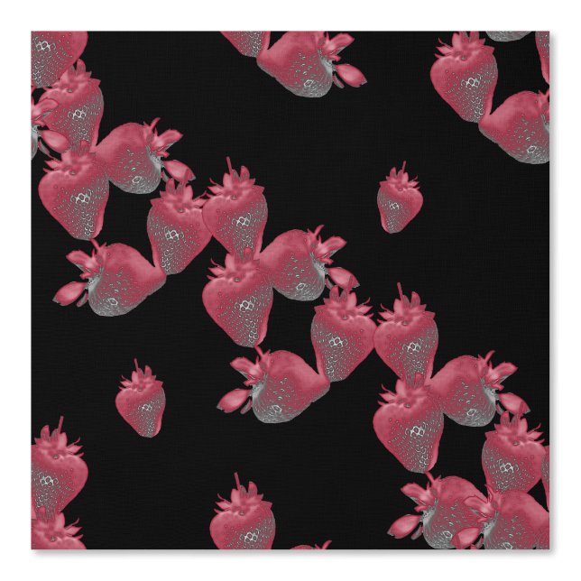 Papier Peint Fraises sur le noir (Recto)