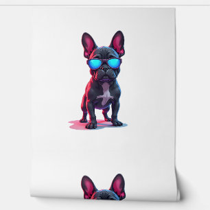 Papier Peint French Bulldog SciFi avec lunettes de soleil Cool