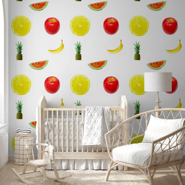 Papier Peint Fruit Pomme Lemon Watermelon Ananas Banane (Enfants)