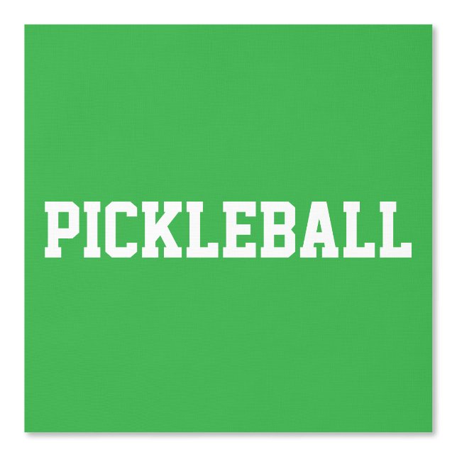 Papier Peint Fun Athletic White PICKLEBALL Texte sur Kelly Gree (Recto)