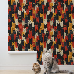 Papier Peint Fun Chat Visages