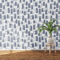 Fun Grey Cat Motif