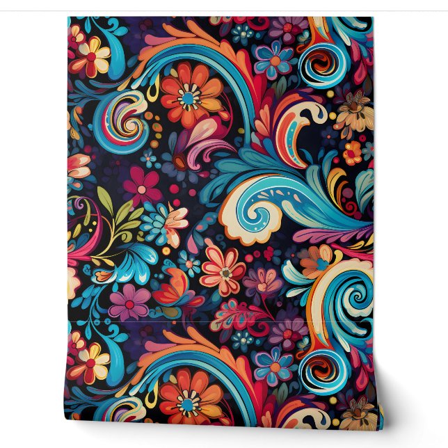 Papier Peint Funkadelic floral (Déroulement)