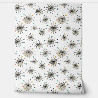 Funky Atomic Starburst Motif du milieu du siècle m