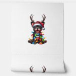Papier Peint Funky French Bulldog Christmas Light Santa Hat Rei<br><div class="desc">Funky French Bulldog Christmas Light Santa Hat Reindeer Horn _2</div>