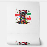 Papier Peint Funky French Bulldog Christmas Santa Hat Lights HO<br><div class="desc">Chien de Noël de Noël de Noël de Noël de chapeau HO HO HO</div>