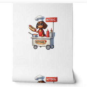 Papier Peint Funny Dachshund Saucisse Chien Weenie Hotdog Sandw