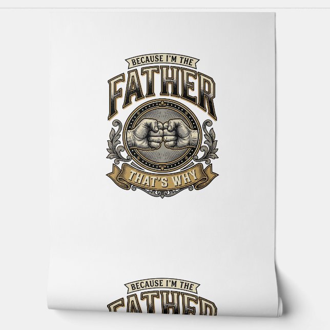 Papier Peint Funny Father Fist Bump Vintage Engraving Shirt Des (Déroulement)