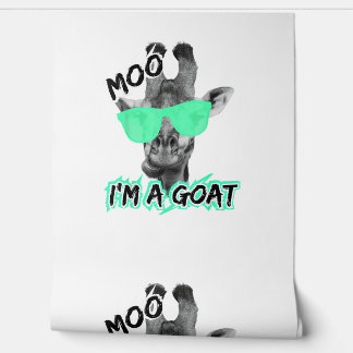 Papier Peint Funny Giraffe Shirt Moo Je suis une chèvre mignonn