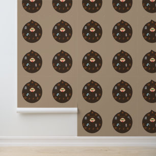 Papier Peint Funny Papa Monster Aime Le Café Motif