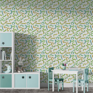 Papier Peint Garçon Nursery à Motif de Chenille Ve