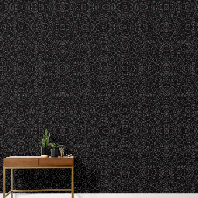 Papier Peint Géométrie Circulaire en Mouvement (Couloir)