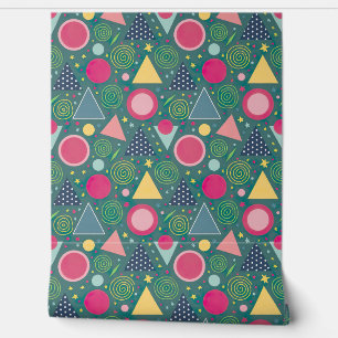 Papier Peint Géométrique amusante et colorée