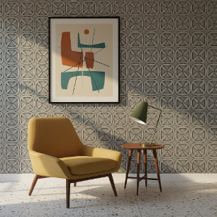 Papier Peint Géométrique Métallique Argent Terni #5 ID1227