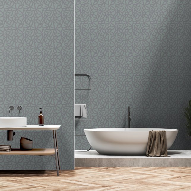 Papier peint géométrique minimaliste moderne (Salle de bain)