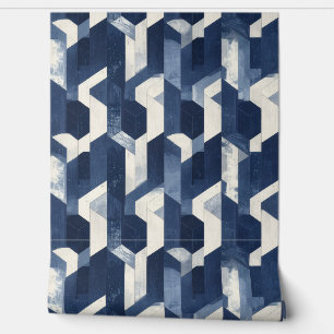 Papier peint géométrique Navy Prism Retreat