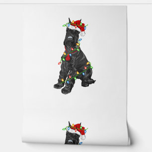 Papier Peint Giant Schnauzer Lover Xmas Père Noël Giant Schnauz