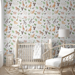 Papier Peint gibier Animal With Jungle Tree