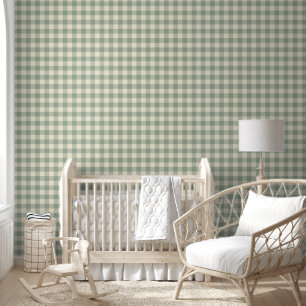 Papier Peint Gingham Presque Éveillé - Carreaux à rayures le lo