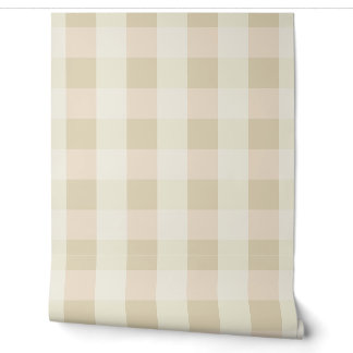 Papier Peint Gingham | Rose & Crème