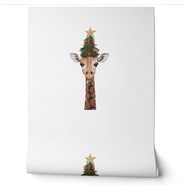 Papier Peint Giraffe de Noël Amateurs de girafe _1 (Déroulement)