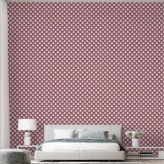 Papier Peint Glam Or rose : Easy Apply - Coeurs Chic (Chambre à coucher)