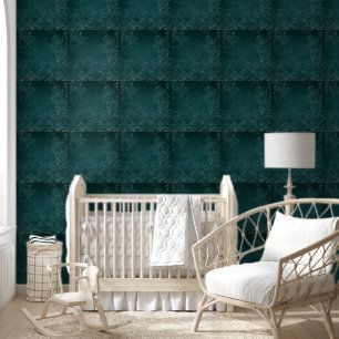 Papier Peint Glimmery Turquoise Grunge Riche verre vert foncé