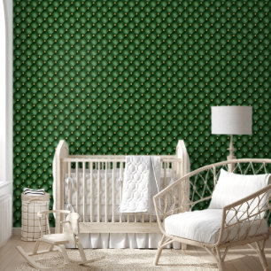 Papier Peint Gold Diamond Tufted Green