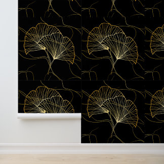 Papier Peint Golden Lotus