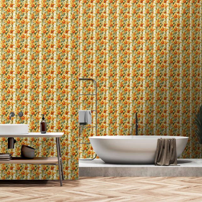 Papier Peint Golden Zinnia (Salle de bain)