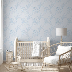 Papier Peint Gopher Blue Line Art Baby Room