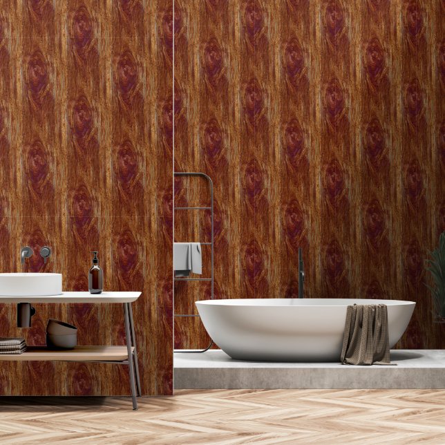 Papier Peint Grain de bois satiné (Salle de bain)