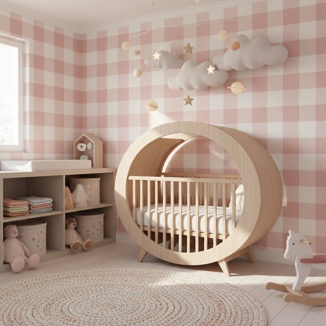 Papier Peint Grand damier classique rose ID1245 (Créateur téléchargé)