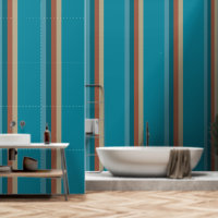 Grandes Cool Bleu Aqua Pierre rouille Brown Gris O