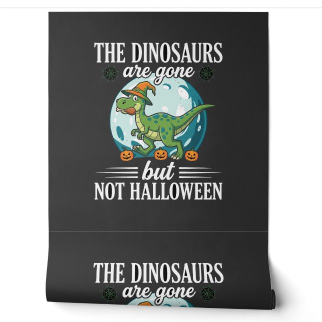 Papier Peint Graphisme de sorcière d'Halloween de dinosaure drô (Déroulement)