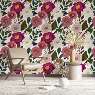 Papier Peint Gras Colorful Botanical Floral & Motif de verdure