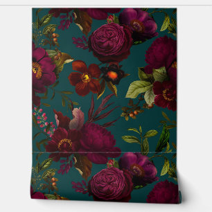 Papier Peint Gras Gothique Nuit Moody Florals Fond d'écran