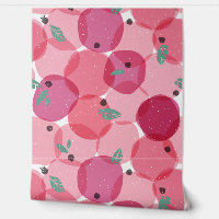 Gras moderne Berry rose Fruit Polka Dot Motif