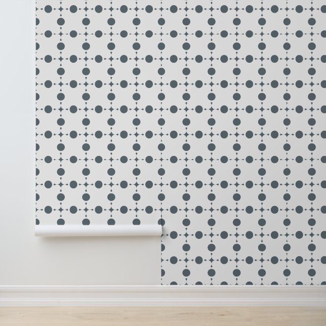 Papier Peint Gray Polka Dots, Polka Dot Pattern, Dots (Application)