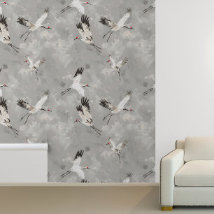 Papier Peint Gris de grue volante