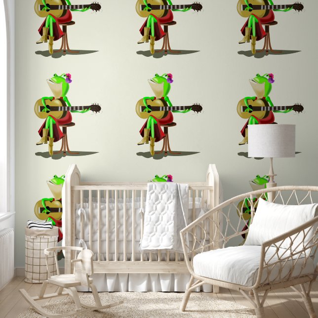 Papier Peint Guitare de grenouille Joueur drôle (Enfants)